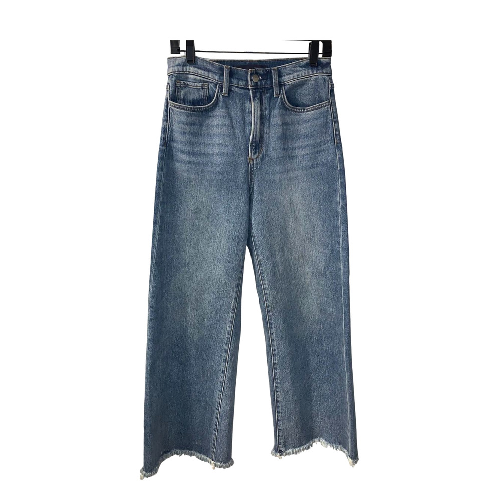 Joes Womens The Mia Wide Jeans Size 28 Frayed Hems High Rise Ankle Festival Boho